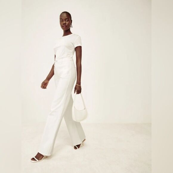 Reformation Jeans Alyssa High Rise Wide Leg Long Jeans in Vintage